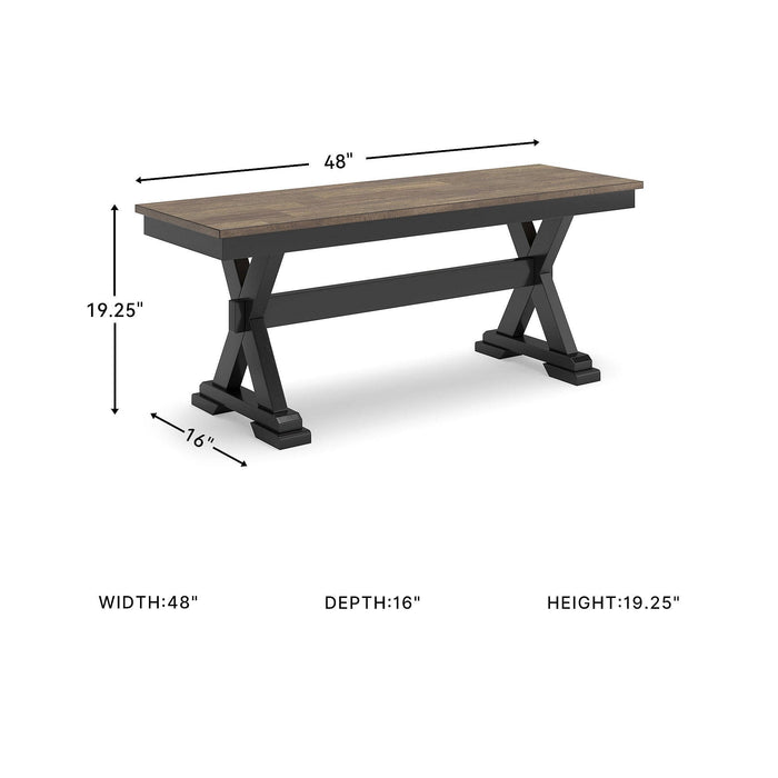 50" Farmhouse Dining Bench