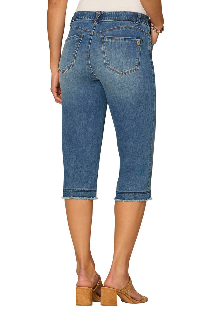 “Ab”solution® Mid-Rise Fray Hem Skimmer Jeans