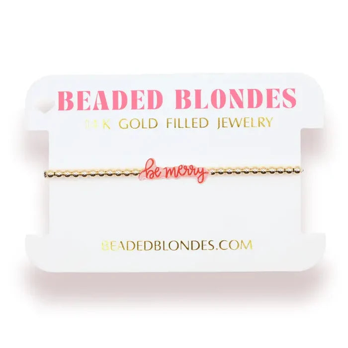 Be Merry Bracelet in Gold