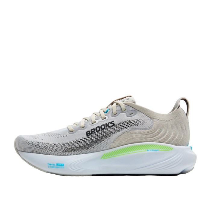 Brooks Men's Adrenaline GTS 25 Running Shoes in Oyster/Green Gecko/Blue SS26