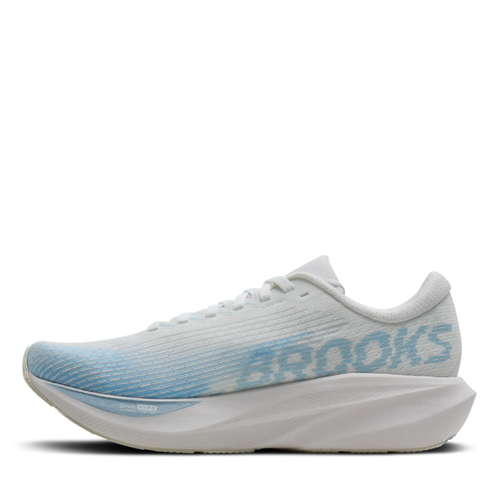 Brooks Women's Ghost Amp Running Shoes in White/Blue/Metallic AW26