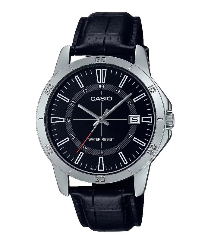 Casio MTP-V004L-1C Analog Leather Strap Watch For Men-Watch Portal Philippines