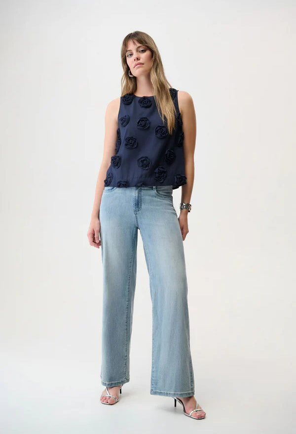 Crew Neck Sleeveless Top