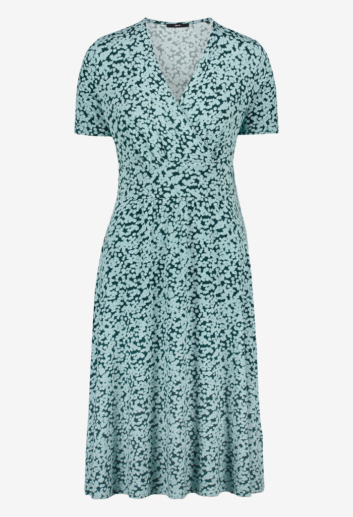 Ditsy Print Wrap Dress