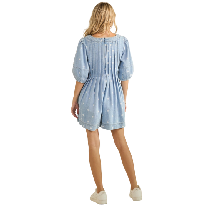 Dottie Denim Tie Front Romper