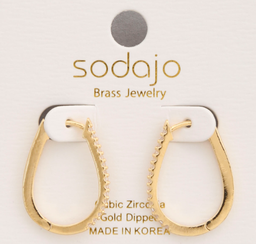 Elegant Teardrop Hoop Earrings in Gold