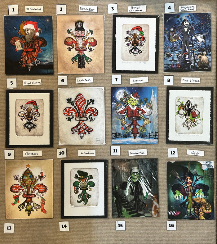 Fleur de Lis Holiday Inspired Art Collection