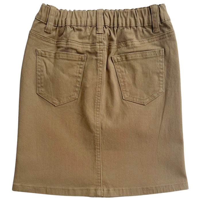 GIRLS JDA Dk. Khaki Denim Skirt w/ Elastic Waistband (FINAL SALE)