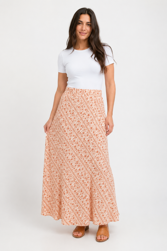 Halle Floral Patterned Maxi Skirt with Pockets (FINAL SALE)