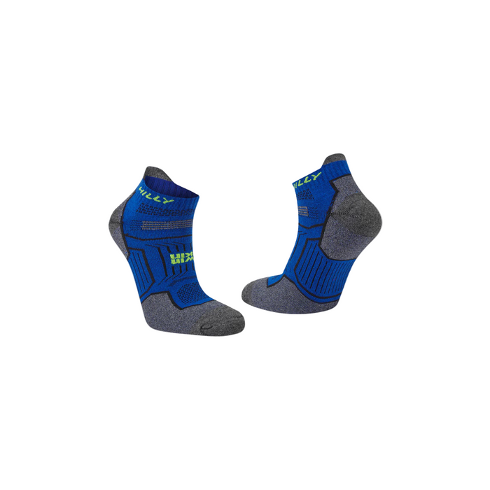 Hilly Unisex Twin Skin Socklet Med in Cobalt/Grey Marl SS26