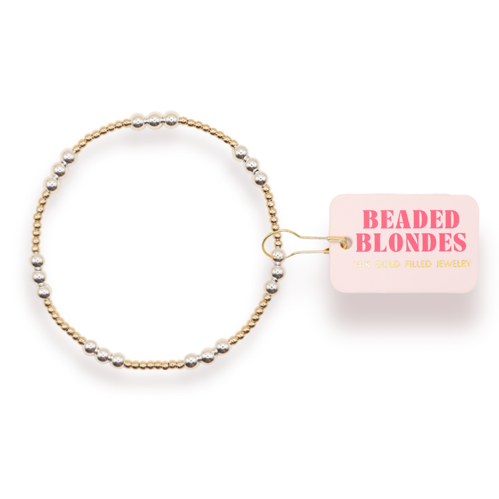 ILY Bracelet in Gold with Silver