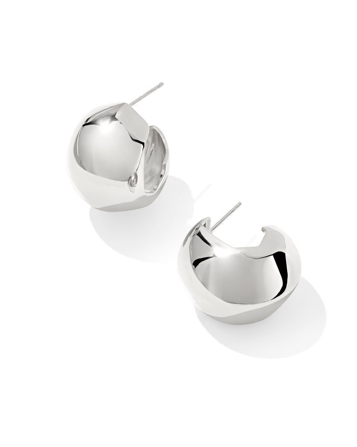 Kaitlin Hoop Earring in Silver Metal