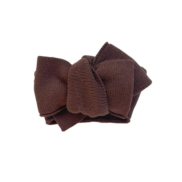 KNITTED OVERSIZED TOPKNOT | Chocolate