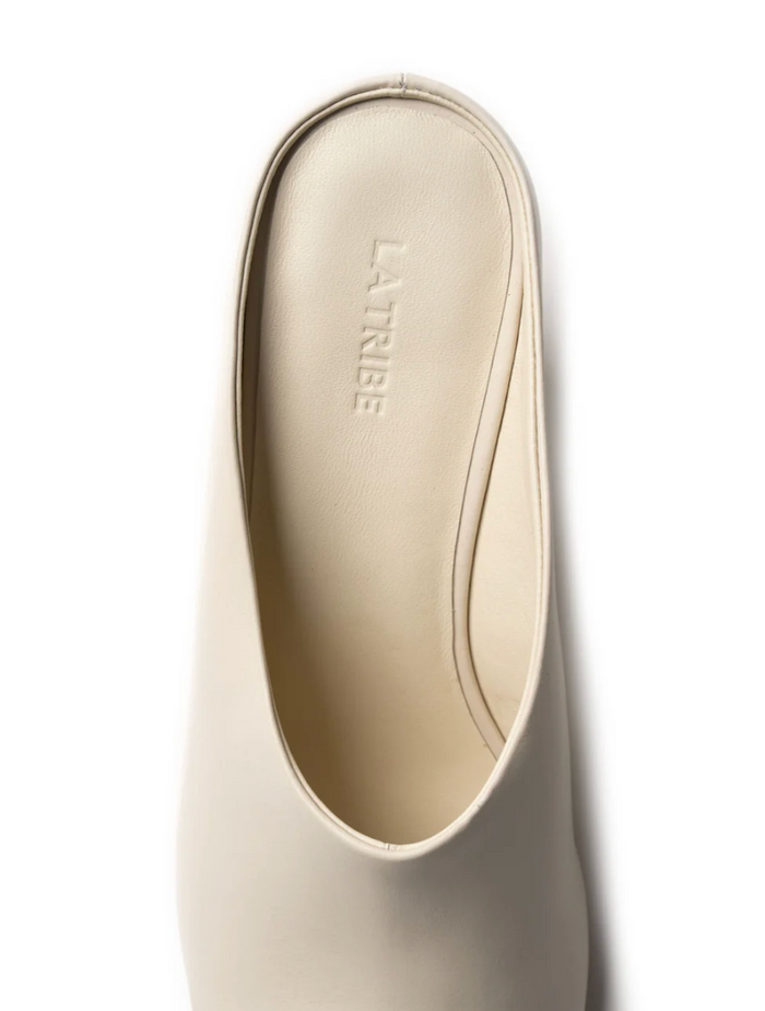 La Tribe Zoe Open Toe Mule - Cream
