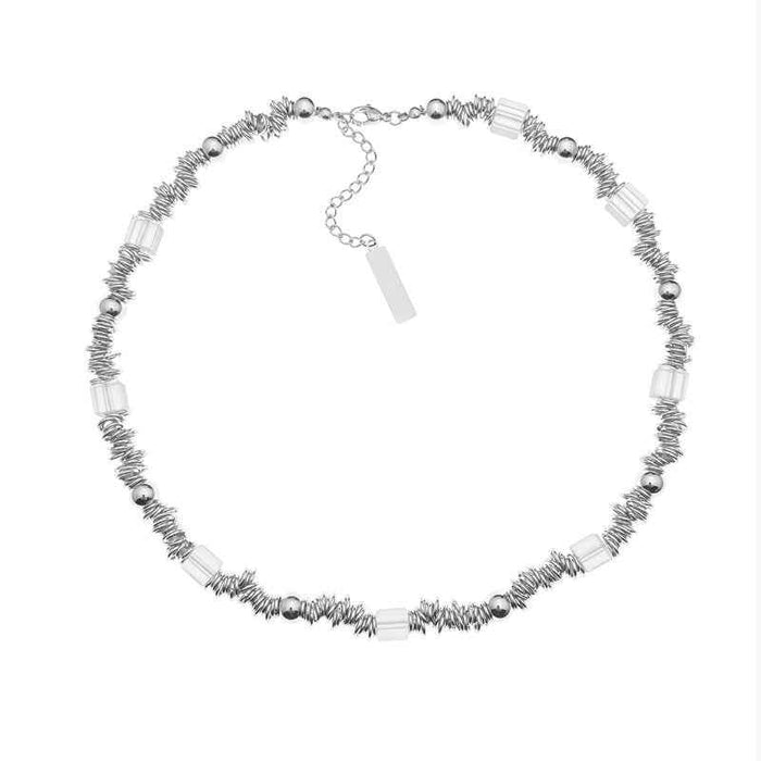 Men's Fashion Light Luxury Necklace – Titanium Steel Ice-Style Drawing Pendant Chain