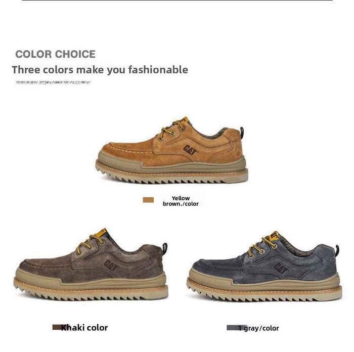 Men's Genuine Cowhide Leather Sneakers – Breathable Mesh Lining, Lace-Up, Anti-Slip Rubber Sole, Medium Heel, EU 38–45