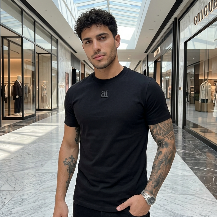 Men's Graphic Embroidery Short Sleeve T-Shirt