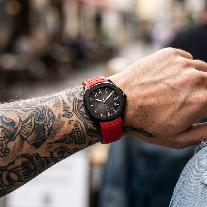 Red Rubber Black Shell Gray Dial / 40
