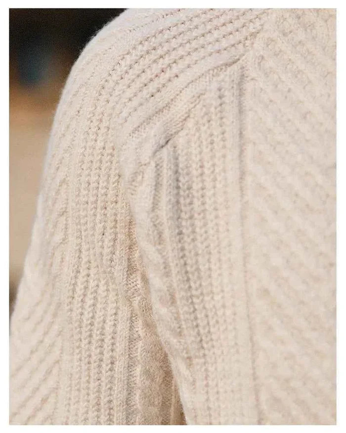 Men's Thickened Lapel Sweater – Winter Base Layer