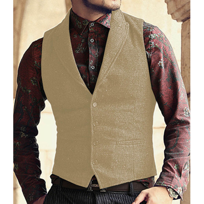 Mens Vest Made to Order Black Wedding Prom Waistcoat Casual Business Tailored Collar 2 Pockets 4 Buttons