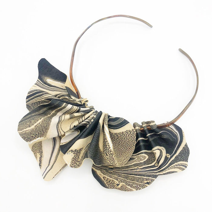 Minimal Gathered Copper Necklace - No One Alike