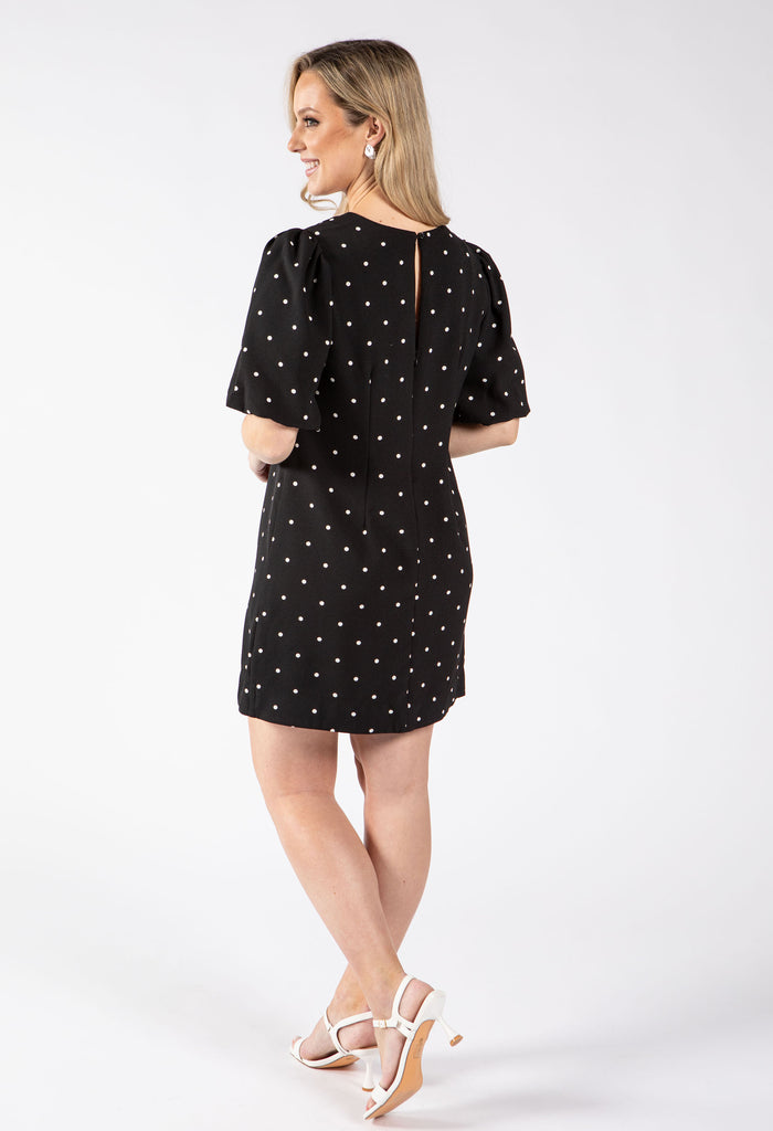 Oriental Style Polka Dot Dress