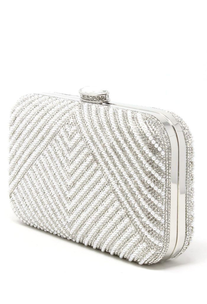 Pearl and Diamante Clutch Bag