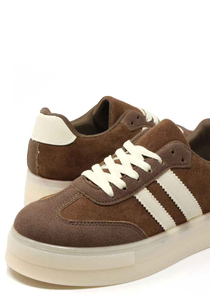 Platform Sole Striped Trainer