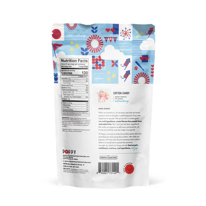 Poppy Hand-Crafted Popcorn: Cotton Candy