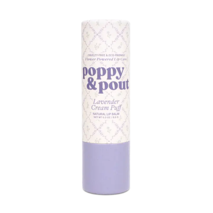 Poppy & Pout: Lip Balm, Cottage Collection, Lavender Cream Puff