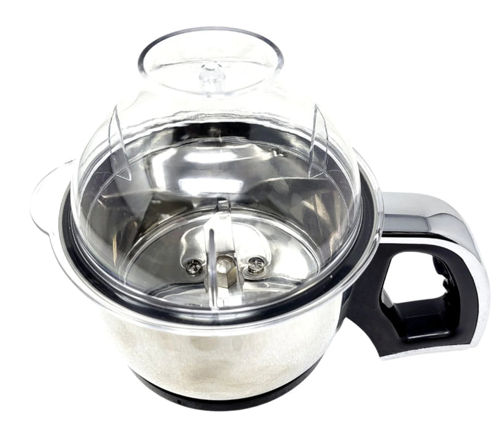 Preethi Steele Stainless Steel Small Chutney Mixer Jar - 0.5 Liters with Dome Lid
