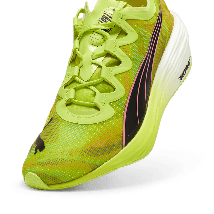 Puma Footwear Puma Fast-FW D Nitro Elite Psychedelic Rush Men's Running Shoes SS24 Lime Pow-Puma Black-Poison Pink - Up and Running