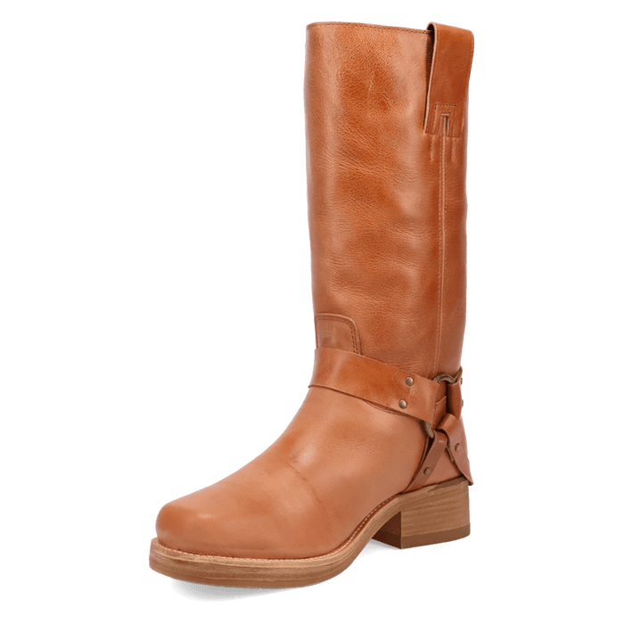 PRODUCT SHOT RIP LEATHER BOOT AT 225 DEGREE ANGLE