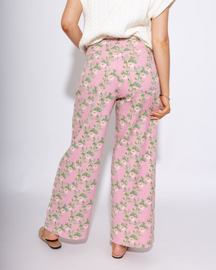 Romantic Rose Wide Leg Pants