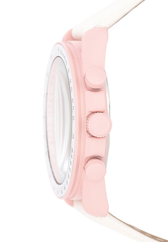 Valentino Rubber Strap Analog Watch for Men 20122494-WHT STRAP-PINK DIAL-Watch Portal Philippines