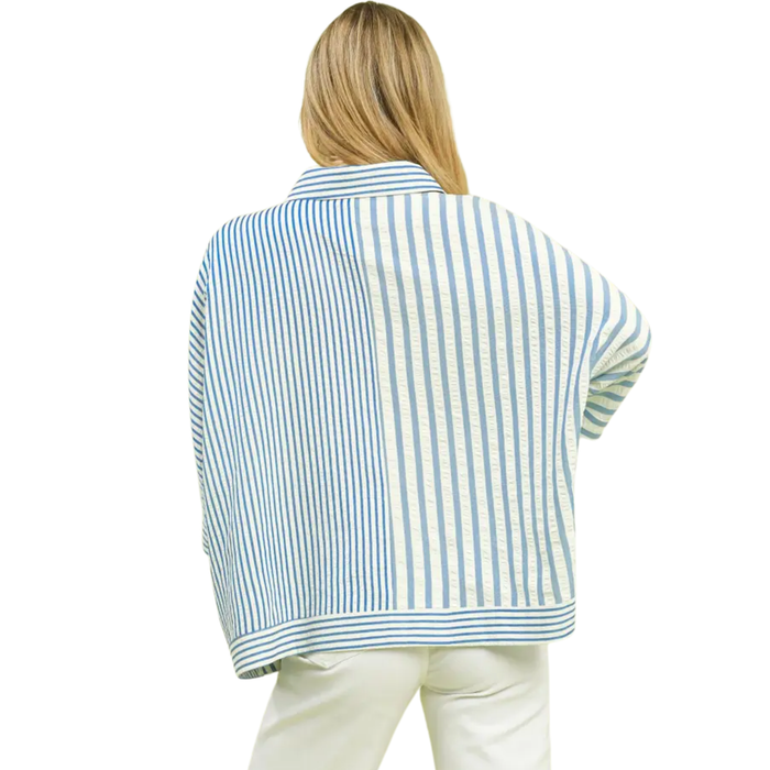 Seaside Stripe Button-Up