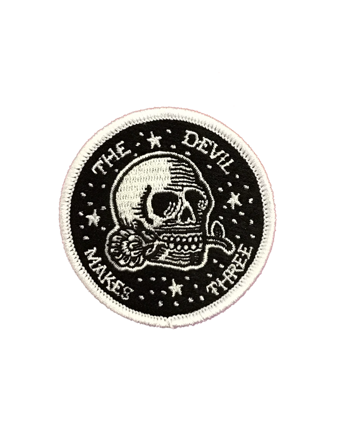 Skull Rose Embroidered Patch