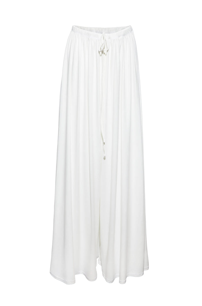 Bumpsuit Maternity Loungewear The Cloud Drawstring Wide Leg Parachute Pant in Ivory