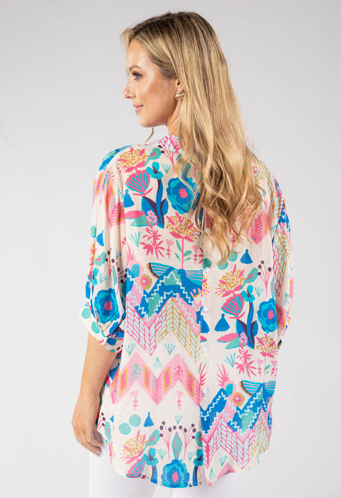 Tropical Print Blouse