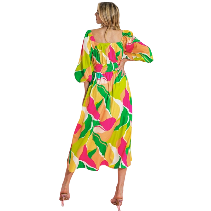 Tropicana Bloom Midi Dress