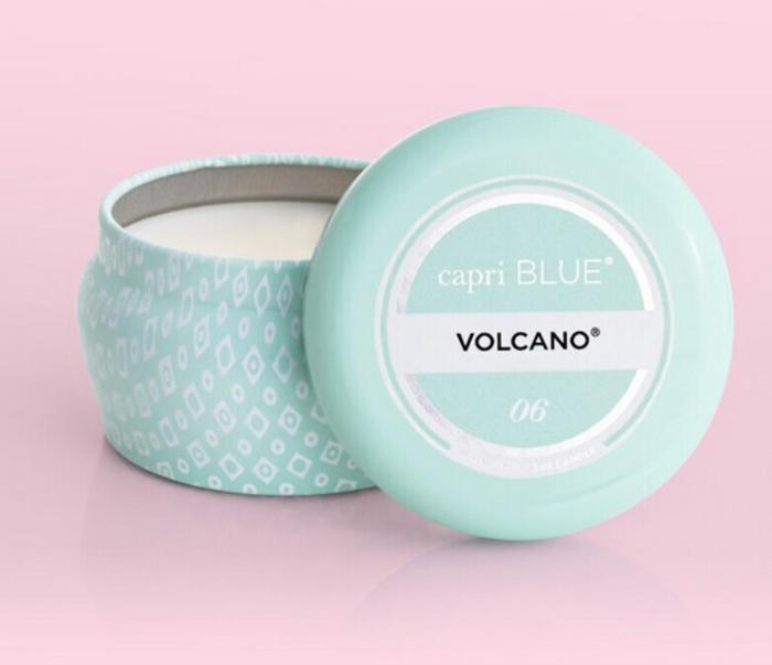 VOLCANO SIGNATURE AQUA PRINTED MINI TIN, 3 OZ