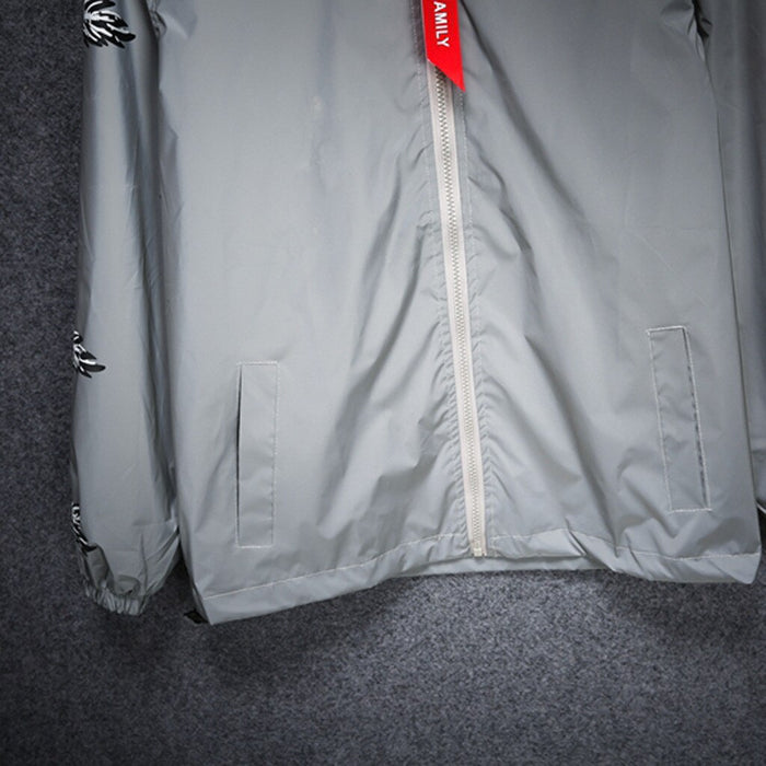 Wings printed thin reflective jacket