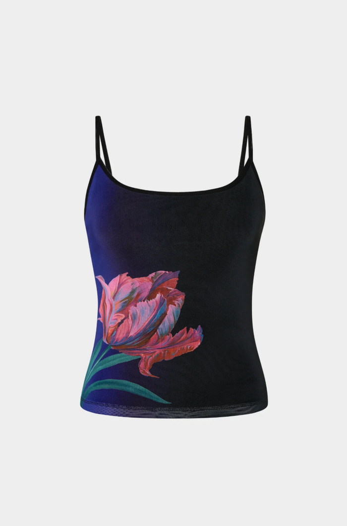 With Harper Lu Camisole Mesh - Cobalt Floral