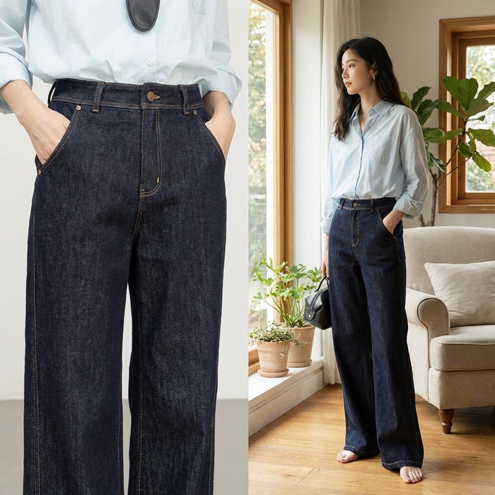 Women's High-Waisted Micro Flare Stretch Denim Jeans – Tummy Control Four-Way Stretch