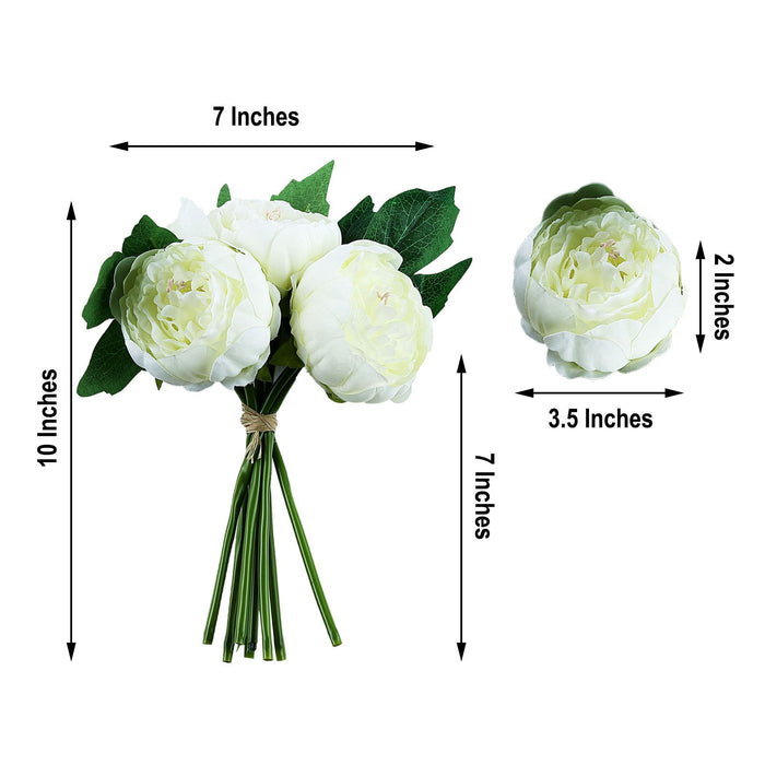 Artificial Silk Peonies, Peony Bouquet, Wedding Flower Bouquet