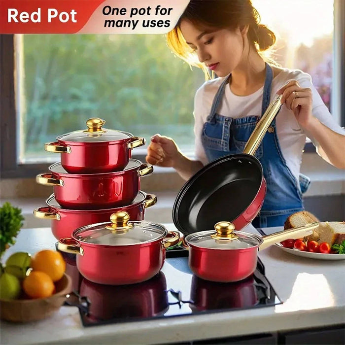 12 Piece Cookware Set Nonstick Pots and Pans