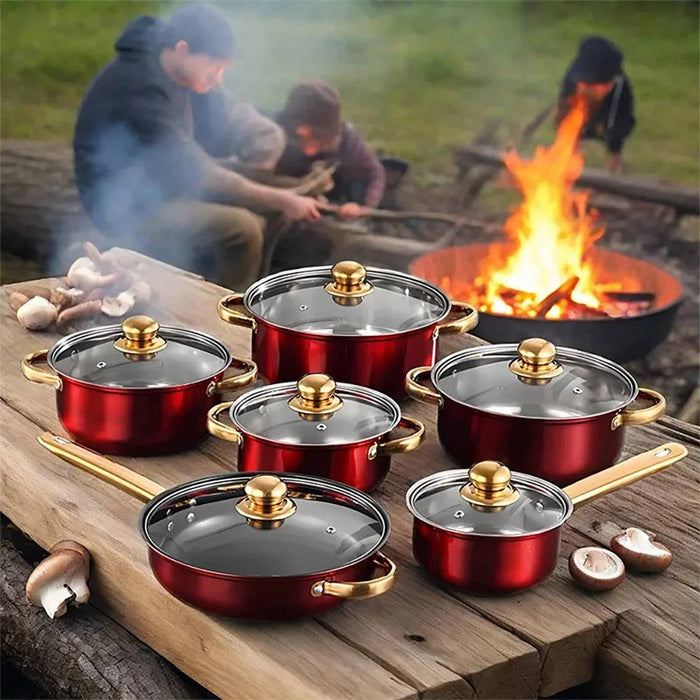 12 Piece Cookware Set Nonstick Pots and Pans