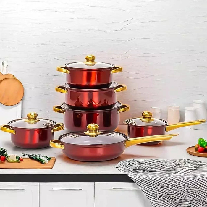 12 Piece Cookware Set Nonstick Pots and Pans