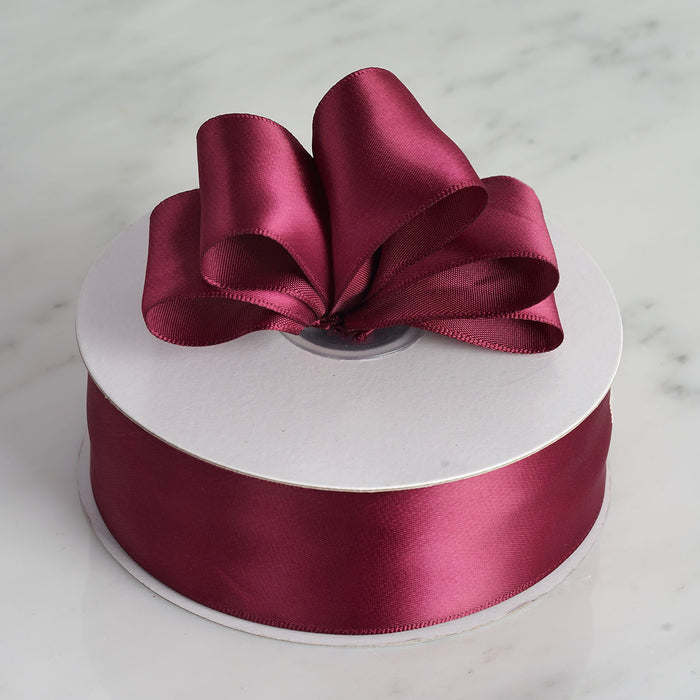 1.5" x 50 Yards Solid Satin Ribbon - Burgundy
