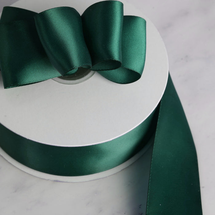 1.5" x 50 Yards Solid Satin Ribbon - Hunter Green